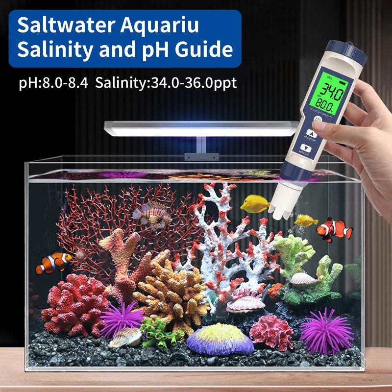 Pool Salt Tester, 5 in 1 pH and Salt Meter