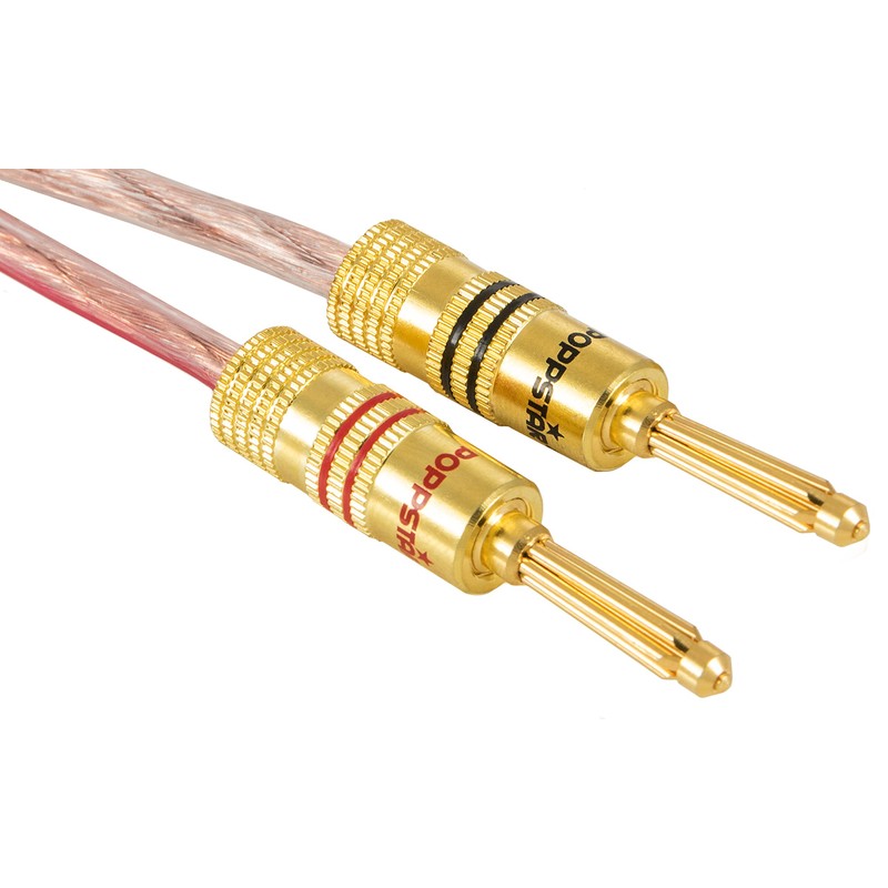 Poppstar 12x High-End Banana Plugs, Bananas for Speaker Cables (up