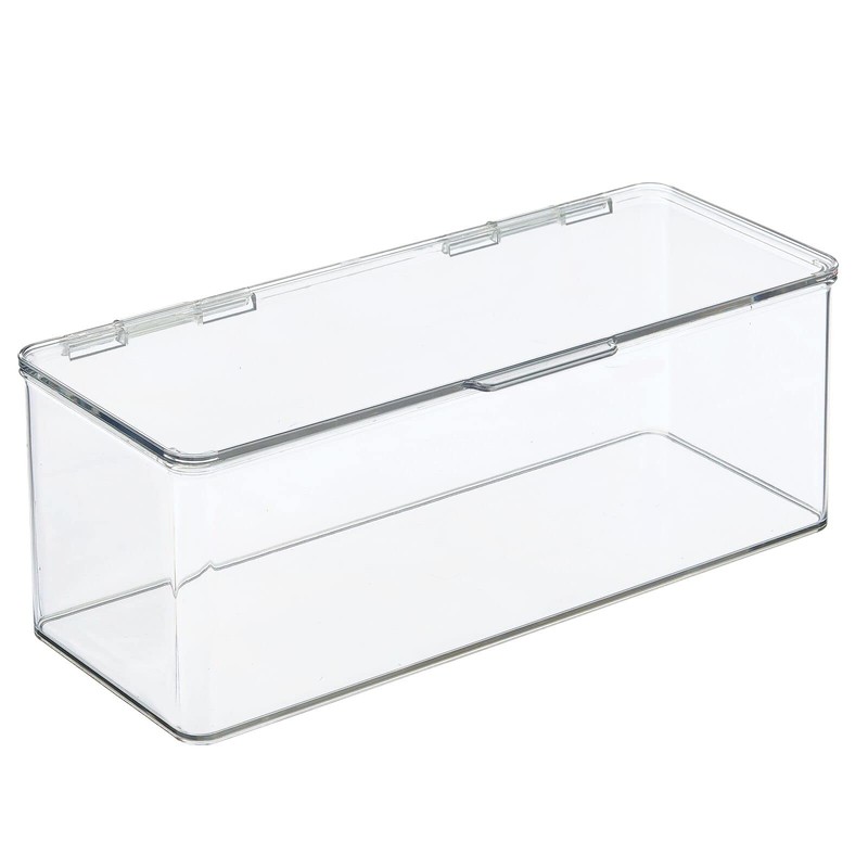 mDesign Bathroom Box with Lid - Practical Plastic Box for