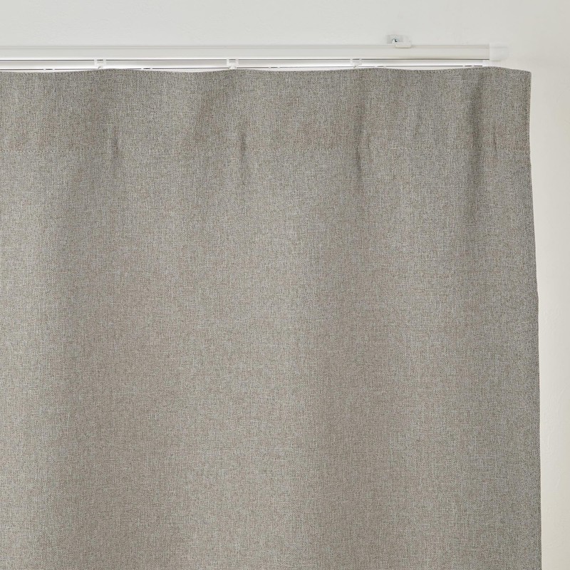 Mu-in Ryohin Flame-Retardant and Blackout Dobby Weave Non-Pleated Curtain, Width