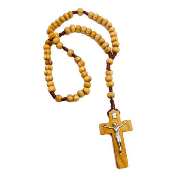 Nazareth Store Original Jerusalem Olive Wood Rosary Catholic Wood Prayer