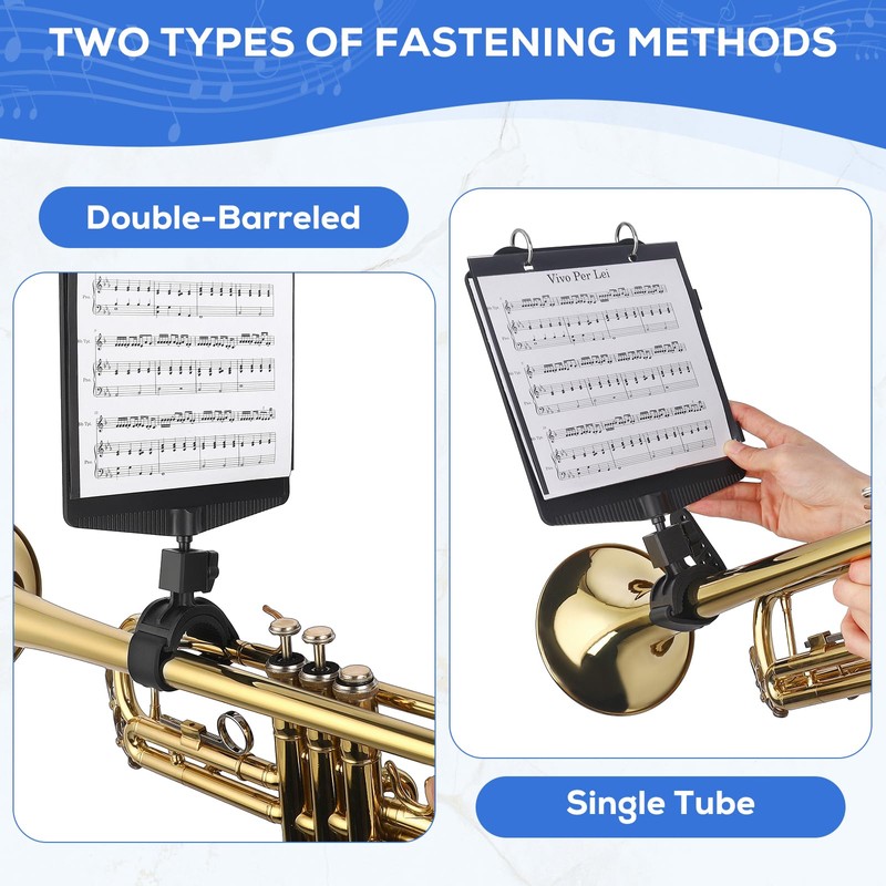 Somivrusa Trumpet Marching Lyre 2 in 1 Adjustable Trumpet &