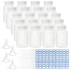 OLYCRAFT 20PCS Wide Mouth Plastic Bottles with Caps Lab Plastic