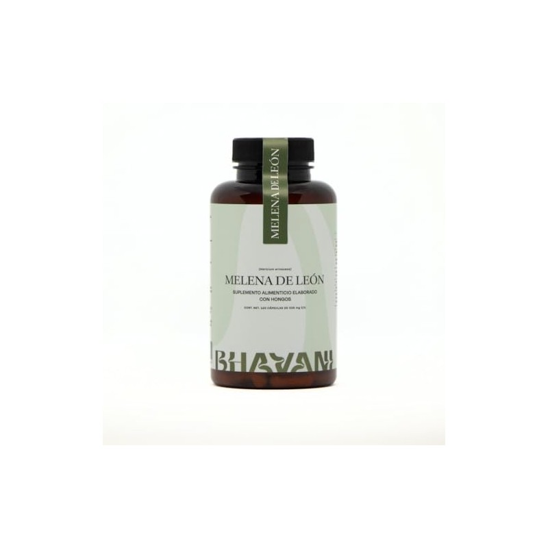 Bhavani Wellness Melena de León, Suplemento Adaptógeno Natural, 120 Cápsulas