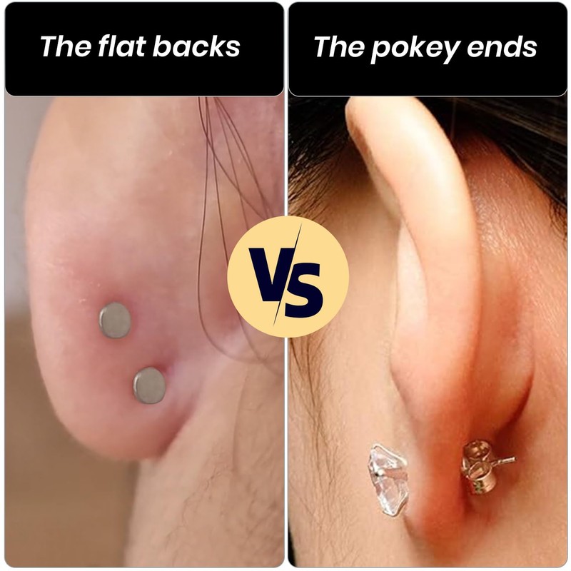 Body Candy Flat Back Earrings Studs - CZ Flat Back