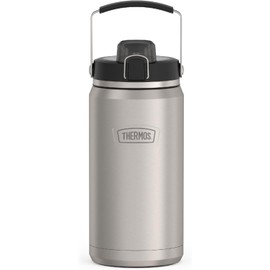 THERMOS ICON SERIES, botella de agua de acero inoxidable con boquilla, 64 onzas, acero inoxidable mate, botella de agua aislada al aspiradora con tapa