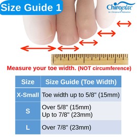 Chiroplax Gel Toe Cap Sleeve Protector Cushions Pads Guard Cover Separator Bunion Hammer Toe Callus Corn Blister Missing Ingrown Nails (X-Small - 6 Pack, Beige)