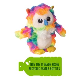 Health Extension SNUG AROOZ Cute Baby Hootie The Owl, Stuffed Animals for Dogs, Cool Puppy Toys, Tough & Durable Soft Crinkle & Squeaky for Chewers, Puppy Supplies, for Pet - (5 inches, Rainbow)