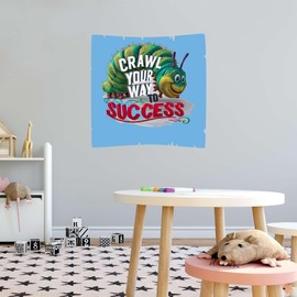 Crawl Your Way to Success Quote Hungry Catepillar Wall Decal Wall Décor Vinyl Sticker Size: 20 in x 16 in