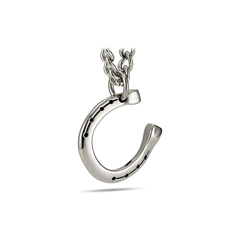 Shields of Strength Men's Stainless Steel Horseshoe Necklace - 1