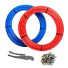 GUOFIS 1/2 Inch PEX-B Pipe, 2 Rolls Blue & Red
