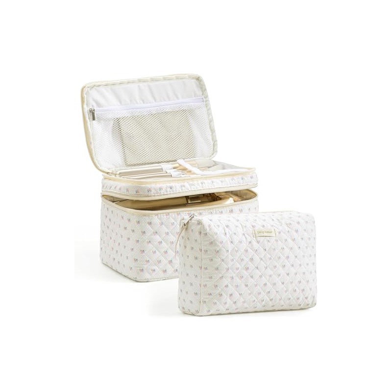 HBselect - Bolsa de maquillaje de viaje, 2 piezas, bolsa