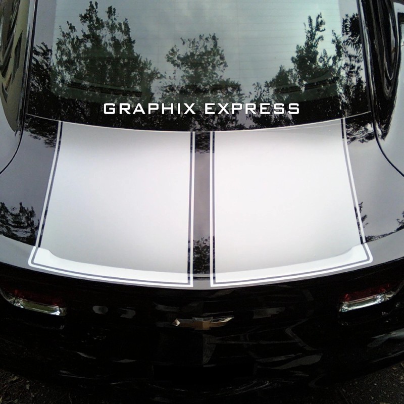 Avery SILVER - Camaro RACING STRIPES Rally Decal 2010-2015 Chevy