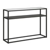Nellie 42'' Wide Rectangular Console Table with Metal Mesh Shelf