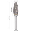 Double Cut Carbide Burr Rotary File Tree Shape Multipurpose for