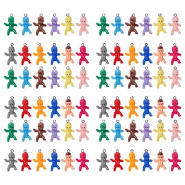 Tayarana 72 Pieces Cute Doll Pendant Multicolor Baby Shape Charms for Earrings Necklace Bracelet DIY Jewelry Making