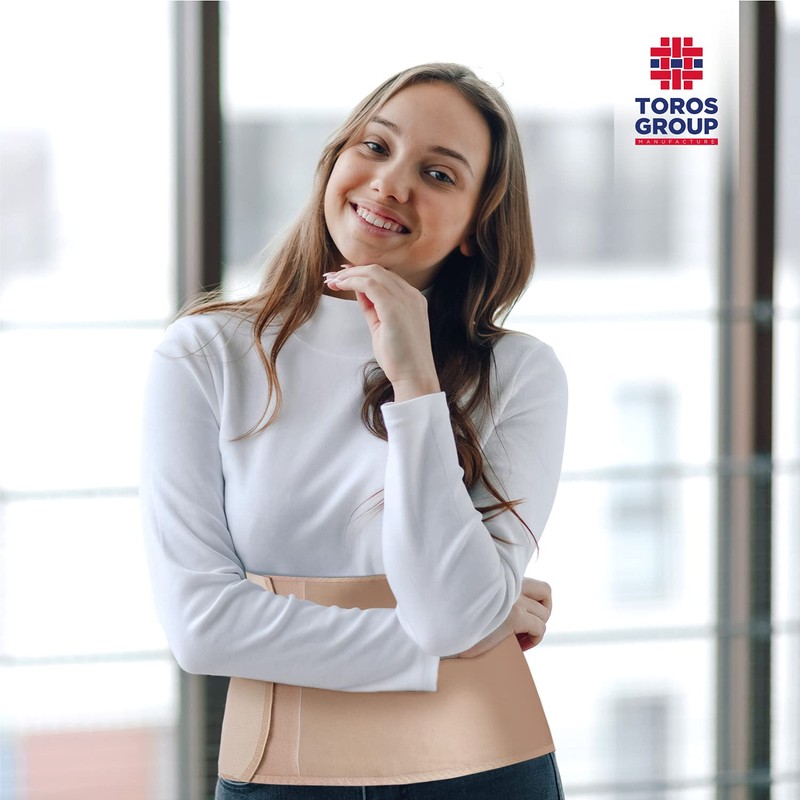 TOROS-GROUP Postpartum Gürtel/Postoperative Binder Bauch Band Baumwolleinsatz Elastische 24 cm