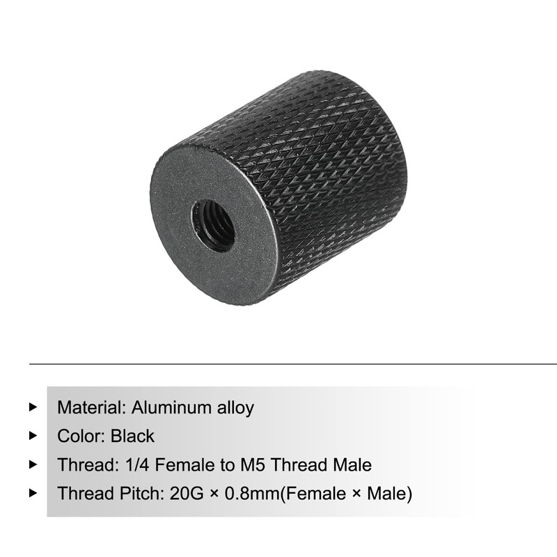 sourcing map Microphone Tripod Adapter 1/4 Female to M5 Female