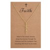 SANNYRA Faith Necklace for Women - 14K Gold Plated Necklaces for Womens - Inspirational Pendant Gift for Her