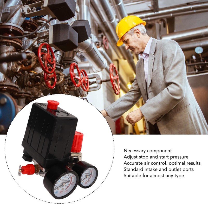 Air Compressor Pressure Switch 0~180PSI Control Valve Kit Replacement Parts