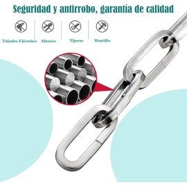 Candado de Bicicleta, Antirrobo de Alta Resistencia 120CM Candado de Bicicleta Con Llave Anti-Corte de Alta Seguridad Candado de Cadena de Bicicleta Para Scooters Bicicletas de Montaña