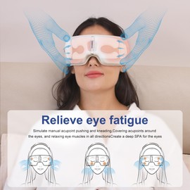 REATHLETE Eye-C Rechargeable Eye Massager with Heat & Vibration, 180 Folding Design, Perfect Gifts for Friends & Family