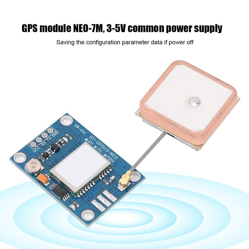 NEO-7M GPS Module, 9600 Baud Rate Satellite Positioning Module with