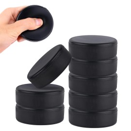 Peutier 8pcs Ice Hockey Pucks, Diameter 3 Inch/Thickness 1 Inch Lightweight Non-Rubber