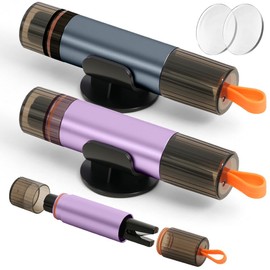 URAQT 2 Pcs Car Window Breaker, 2 in 1 Portable Glass Breaker Seatbelt Cutter, Emergency Escape Tool Vehicle Safety Glass Hammer, Car Escape Tool for Land and Underwater (Purple+Gray)