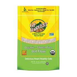 GF Harvest Gluten Free Organic Whole Grain Oat Flour, 32 Ounce Bag, Pack of 2