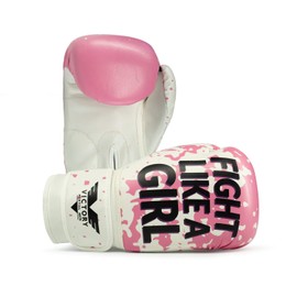 Victory Martial Arts Women's Cardio Kickboxing Boxing Gloves/Punching Bag Gloves (8 oz, Fight Girl)