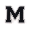 Terry Cloth Letter A-Z | Black, White, Grey | 9.5