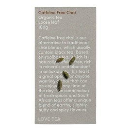 Love Tea Caffeine Free Chai Loose Leaf Tea, 100g