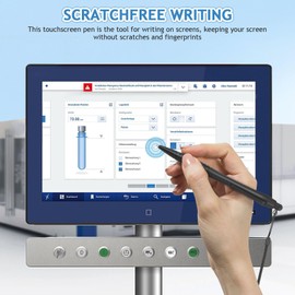 Sewroro 2pcs Resistive Stylus Pen for Touchscreen with Spring Rope Pen Holder Anti-Lost Hard Tip Stylus for Resistive Screen Devices