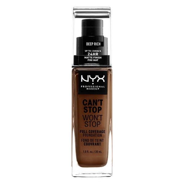 NYX PROFESSIONAL MAKEUP Can't Stop Won't Stop Full Coverage Foundation - Deep Rich, With Pink Undertone