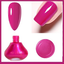 Fuchsia Gel Nail Polish - Air Dry, Long Wearing Magenta Quick Dry, 12ML