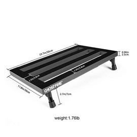 Ghost Fire Guitar Pedal Board Aluminum Alloy 1.76lb Super light Effect Pedalboard 19.8''x11.5'' with Carry Bag,SPL-04