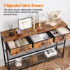 Furologee Entryway Table, 38'' Console Sofa Table with 3 Fabric