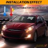mayello LED Fog Lights +DRL For 2012-17 Hyundai Accent Sedan/Hatchbac