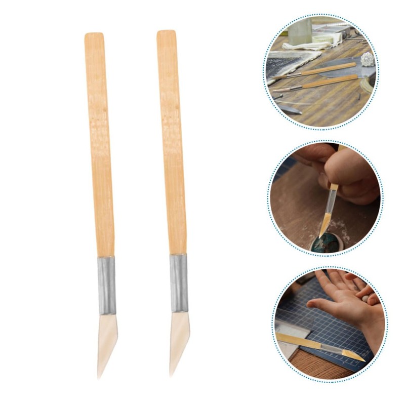 jojofuny 2Pcs Agate Jewelry Polishing Tool with Comfortable Handle Burnisher