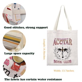 BAUNA Fantasy Novel Merchandise Tote Bag City of Starlight Gift Velaris Gift Valkyrie Gift Bat Boys Gift SJM Book Club Gift For Bookish (Acotar Tote)