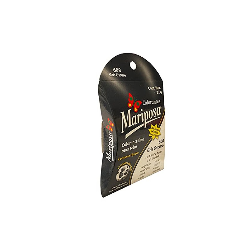 MARIPOSA Colorante Mariposa Cristales 32 grs 608 Gris Oscuro