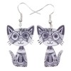DUOWEI Acrylic Cat Earrings CAT Dangle Jewelry for Women Gifts