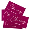 RXBC2011 Drink Voucher Cards, Burgundy Cheers Design, 2 x 3.5