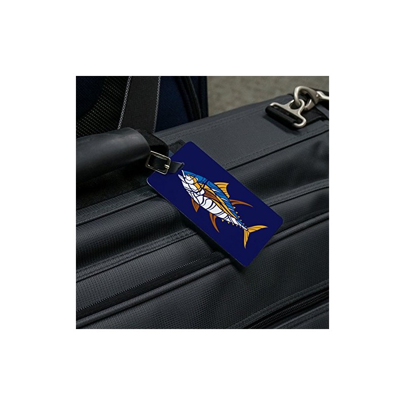 Tuna Fish Design Luggage ID Tags Suitcase Carry-On Cards -