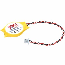 Rome Tech CMOS Battery for Dell Latitude 6430u, 7300, 7430, 7490, 7530 - Laptop Backup CMOS CR2032 BIOS RTC 3V - 2 Wire Cable (1-Pack)