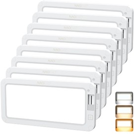 NAOEVO RV Lights Interior 2070LX, 1500LM RV LED Light Interior 12V, Camper Lights with 3 Color and Stepless Dimming, Energy-efficient Ceiling Light for Trailer Boat Car(8Pack, 2900-6500K)