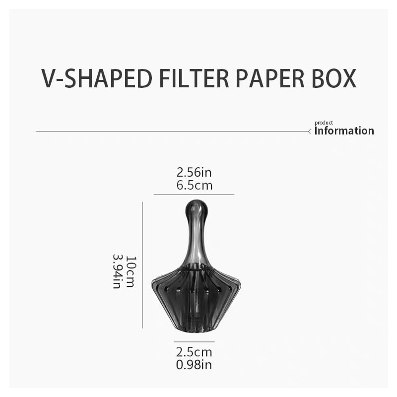 Coffee Filter Press Tool for V60 Cone Dripper Gray