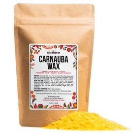 Pure Carnauba Wax for Wood, Furniture, Car Polish and Leather Finishing | Use in Homemade Balms and Skin Care | Food Grade, Vegan Hard Wax | 1 LB (16 oz) by Better Shea Butter