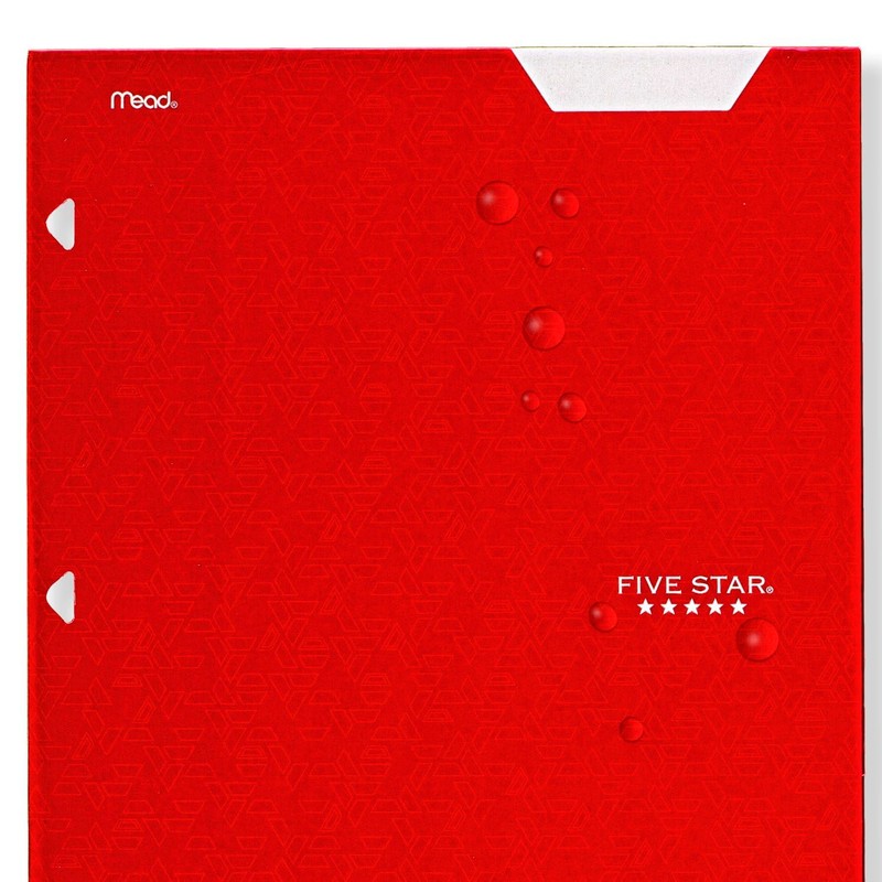 Five Star 4-Pocket Folder, 6 Pack, Paper Folder, Fits 3-Ring